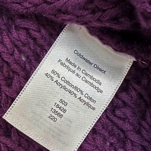 Coldwater Creek Sleeveless Knit Sweater Purple Size Small - Picture 6 of 7